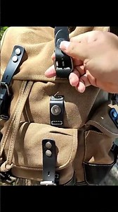 Rugged Vintage Canvas PU Leather Drawstring Backpack