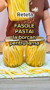 Fasole pastai la borcan pentru iarna Varianta rapida, fara aspirina. Fasolea curatata si bine spalata se aseaza frumos fara a fi indesata în borcane sterilizate se adauga cate o lingurita de sare fara iod (sare de mina este cea mai buna) la fiecare borcan, eu pun si cate o jumatate lingurita suc de lamaie(are rol de conservare și de scădere a riscului aparitiei bacteriei anaerobe Clostridium botulinum) Se umple borcanele cu apa rece pana depaseste fasolea, se inchid bine apoi se agita putin pent