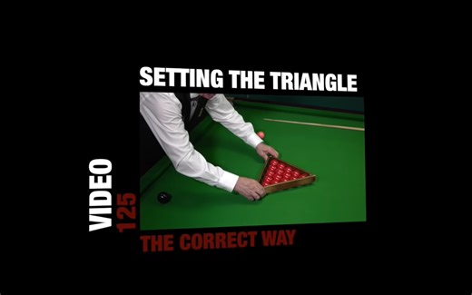 Barry Stark斯诺克教学 125. 用正确的方法摆球：Setting the Triangle - The correct way