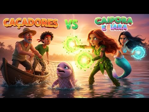Caipora e Sereia Iara vs Caçadores 🌿🐬 | MÚSICA INFANTIL