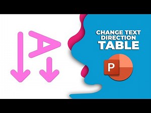 How to change text direction in PowerPoint table