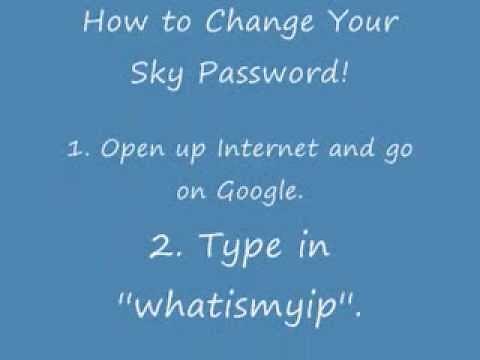 How to Change Your Sky Password! (Simple and Easy)
