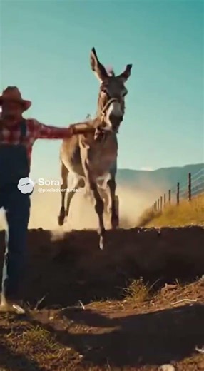 ¡CORRE PLATERO! 🫏 Un tractor robot se vuelve LOCO 🚜💨 #shorts #humor #ia #agronomia #funny
