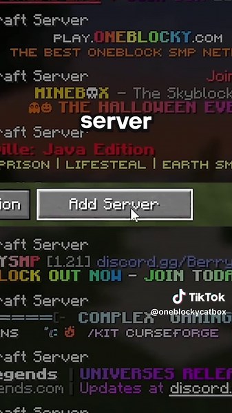 How to join the viral ONEBLOCK server! 🥰👍 #minecraft #gaming #smp #oneblocky #oneblock