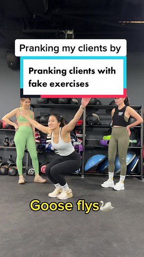 Pranking my clients by making them do fake exercises 💪🏼✨😂 in all seriousness it was a core workout since our abs hurt so much from laughing #aprilfools #aprilfoolsday #prank #gympranks #gymhumor #comedy #fyp #foryou #fypsg