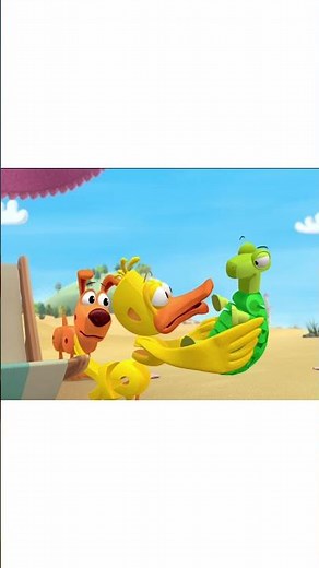 Are you hiding Shark's castle? #turtle #duck #sandcastle #wordworld