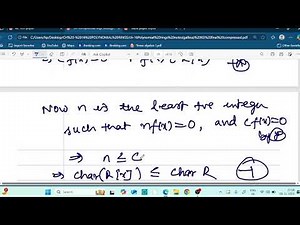 Lec 16.9 Polynomial rings: Exercise Q4: Char R=Char R[x](Book Gallian)