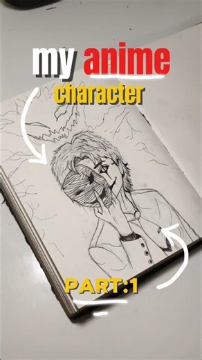 finally drew my OWN😁 character.#anime #sketch