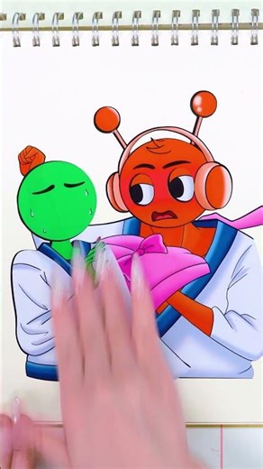 INCREDIBOX SPRUNKI Vineria Pretends to Be Pinki to Love Oren 😏💖 | Sticker Book ASMR #shortsviral