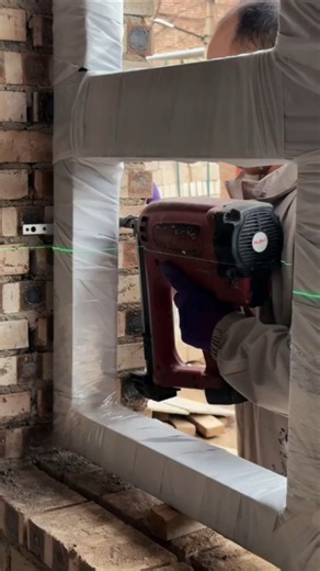 fix aluminium windows to the wall by fixing lugs #installation #factory