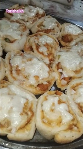 Pizza Swiss Roll | @Jane_asmr| @KimLizASMR| Shorts#Ytshorts#Tazisheikh