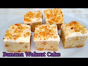 Banana Walnut Cake Recipe || How to make Banana Walnut cake || Banana Cake