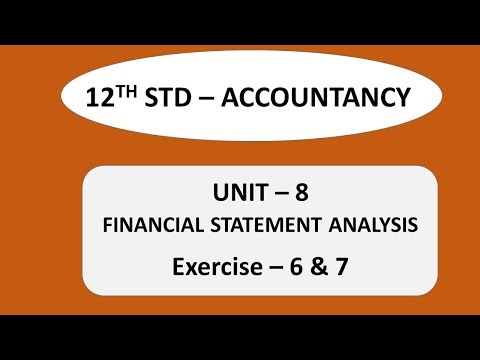 12th Std – Accountancy – Unit 08 - Exercise 6 & 7 – English Medium