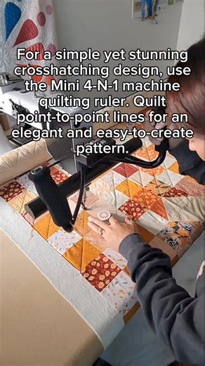 8.5K views · 56 reactions | Comment BEGINNER, and I'll send you the link to our FREE, ruler quilting class! For a simple yet stunning crosshatching design, use the Mini 4-N-1 machine quilting ruler. Quilt point-to-point lines for an elegant and easy-to-create pattern. #sewing #quilting #crafting #diy #quilt | Piece N Quilt | Facebook