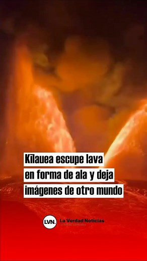El volcán Kīlauea, en Hawái, sorprendió al mundo con una erupción tan potente que las fuentes de lava formaron una “ala” gigante de más de 450 metros. 🌋 La espectacular escena, captada en video, se ha viralizado y demuestra el poder brutal de uno de los volcanes más activos del planeta.🔥 #Volcán #Kīlauea #Hawái #Naturaleza #Erupción | La Verdad Noticias