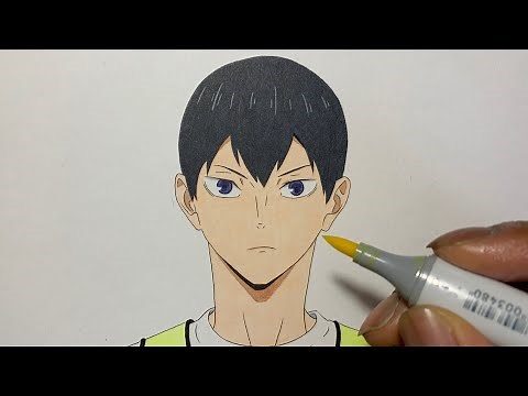 How to Draw Tobio Kageyama Easy - Haikyuu (Haikyū!! / ハイキュー!!)
