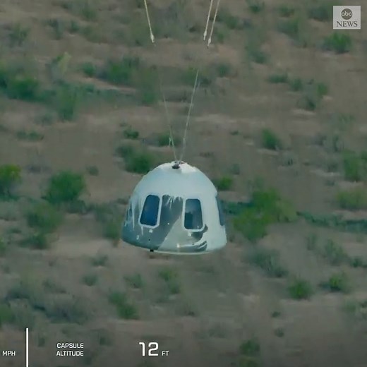 9.9M views · 15K reactions | Jeff Bezos and three passengers return to Earth after historic flight to edge of space. abcn.ws/3rmwaId #BlueOrigin | ABC News | Facebook