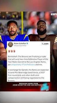 BREAKING: The Browns are finalizing a trade that will send Myles Garrett to the Los Angeles Rams..