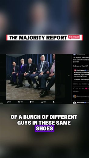 Canks styles his lackies' footwear!