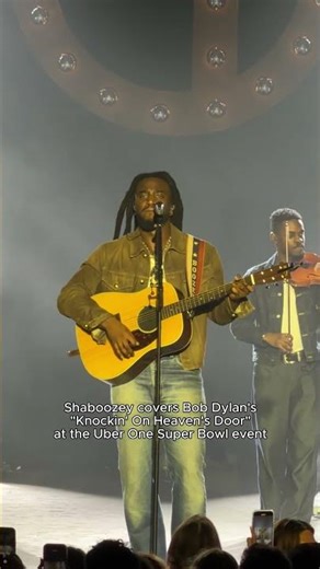 Shaboozey covers Bob Dylan's "Knockin' On Heaven's Door" at the Uber One Super Bowl event!