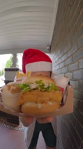 When your mate rocks up with the Christmas goods 🎅🍔 ​ Get your Festive Treat Box this Christmas featuring our NEW Elf Bites, here for a limited time only! | Red Rooster