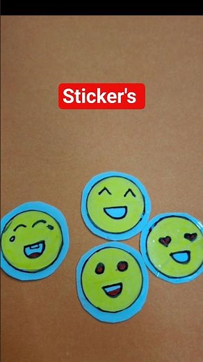 Handmade Smiley Stickers #sticker #stickers #papercraft #smiley