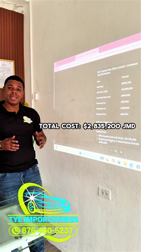 WHY PAY MORE? 🚗💨 Why pay more when you can import your motor vehicle with TyeImportxpress and save BIG? 💰🔥 Thinking about getting your vehicle? Wait approximately 3 months, save more, and pay as you go. A payment plan is available start with just 60% of the unit cost and pay the remaining balance in sequence as the process moves along. 🚢🇯🇲 Follow our series as we break down the real cost of importing your vehicle step by step. 📊 📞 876-460-5237 📍 36 East Tradeway, Portmore, Jamaica #Tye