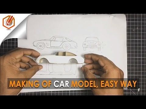 architecture MODEL MAKING OF CAR l simple trick, using cardbord