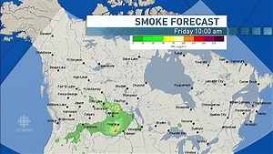 Saskatchewan smoke forecast map