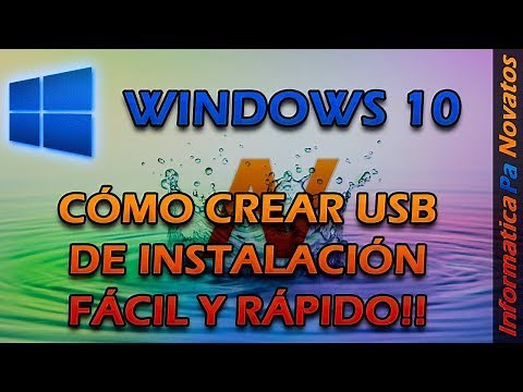 Windows 10 - Cómo crear un USB de instalación