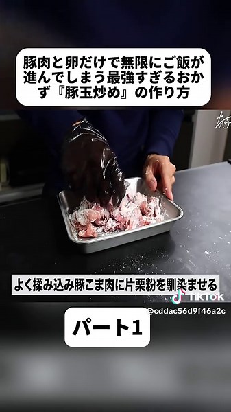 豚肉と卵だけで無限にご飯が進んでしまう最強すぎるおかず『豚玉炒め』の作り方パート1#アップルパイ #豆腐レシピ #豚バラ肉 #簡単レシピ #豚肉 #EasyRecipe #Pork #cooking #fyp #videoviraltiktok #foryoupage❤️❤️