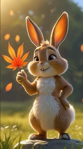Adorable 3D Pixar Animation – Bunny Chases a Leaf | Cute & Cozy Short Film #3danimation #pixarstyle