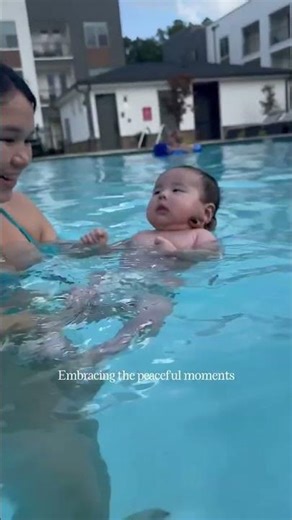 First Time in the Pool With Mom & Dad 🏊‍♀️❤️ #adorable #adoreble #adorably