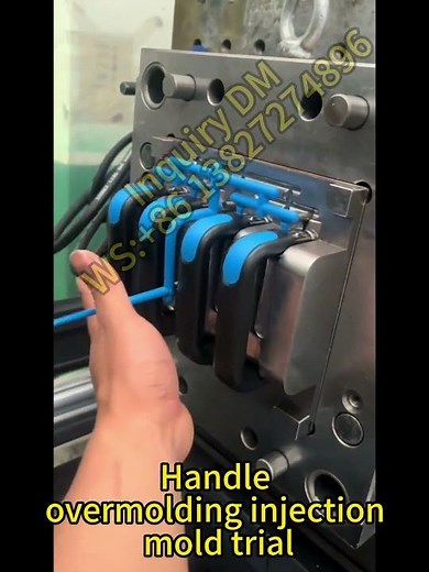 handle overmolding tool trial
