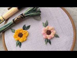 DIY Embroidery Flower with French Knot & Multi-Color Threads | Easy Hand Embroidery Tutorial