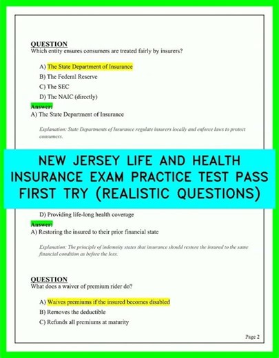 New Jersey Life and Health Insurance Exam 2026 Ultimate Practice Test Realistic Questions