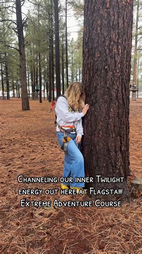 The forest was giving major Twilight energy today at FLGX🧛‍♀️ ☁️ Come live your own adventure and book today at FLAGSTAFFEXTREME.COM 🌲✨ #twillight #flagstaffextreme #fallvibes #cloudyday #zipline | Flagstaff Extreme Adventure Course & Adventure Zips