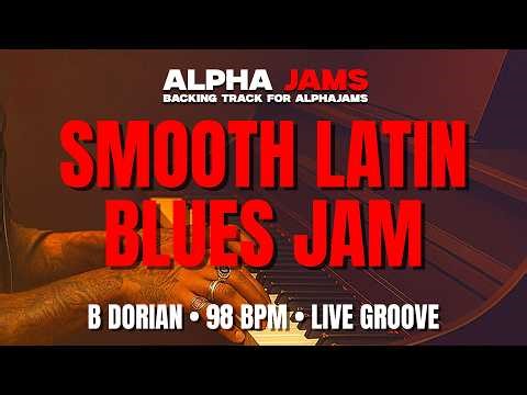 🎹 B Dorian Latin Blues Backing Track for Piano / Keys – Asadita | 98 BPM #alphajams