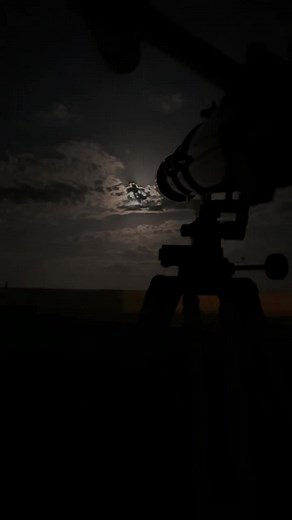 Stunning Views of the Moon Through a Telescope at Night