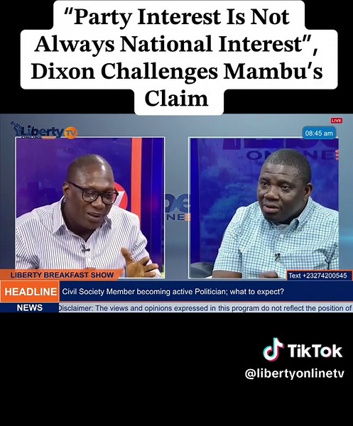 Dixon vs Mambu: Party Interest vs National Interest