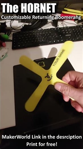 FREE Parametric Boomerangs - The HORNET (OpenSCAD) MakerWorld