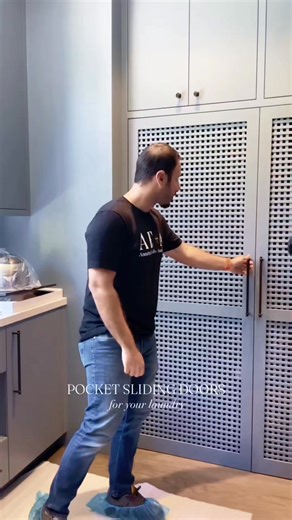 140K views · 652 reactions | ✨ Laundry Glow-Up! Save space & style with a Pocket Sliding Door 狀 Perfect for modern laundry rooms + tiny home hacks! #PocketSlidingDoor #LaundryRoomDesign #SpaceSavingIdeas #HomeHacks #InteriorDesign | Aluminium Glass Design | Facebook