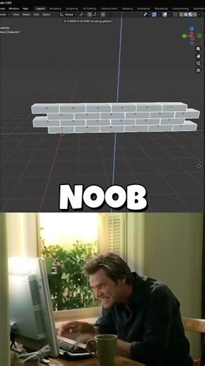 Noob vs Pro - Walls in Blender3D
