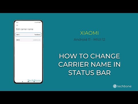 How to Change Carrier name in Status bar - Xiaomi [Android 11 - MIUI 12]