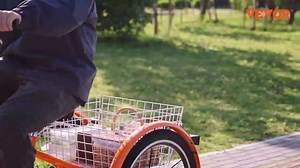 VEVOR Adult Tricycles Bike 7 Speed Adult Trikes 24 in. 3-Wheeled Bicycles Carbon Steel Cruiser Bike, Yellow FZDKRLSLCTG2YCPSGV0