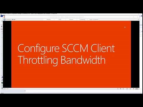 Configure SCCM Client network bandwidth throttling