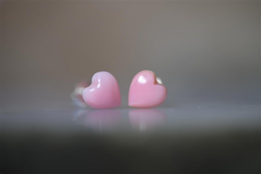 Queen Pink Conch Shell Stud Earring Heart Queen Conch Heart Stud Earrings - Etsy