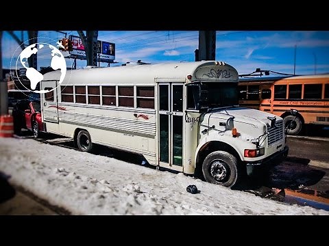 Nomadic Community Living in a Bus in New York City