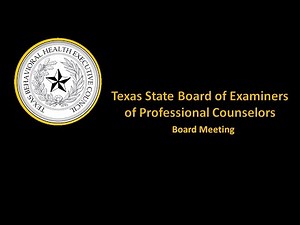 2024/09/20 Texas State Board of Examiners of Licensed Professional Counselors Board Meeting
