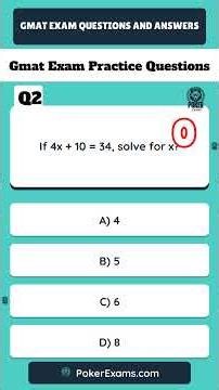 Gmat Exam Practice Questions